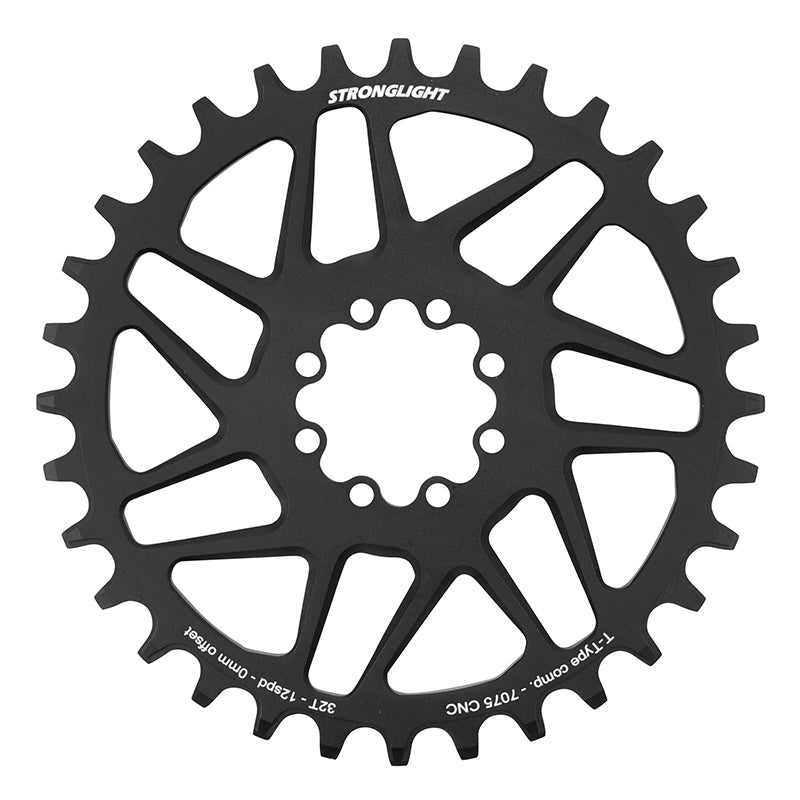 Plateau VTT Stronglight Direct Mount 8 trous pour SRAM SX-NX-GX mono noir 12 v narrow wide – 32 dents