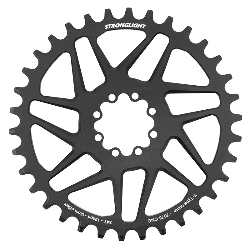 Plateau VTT Stronglight Direct Mount 8 trous pour SRAM SX-NX-GX mono noir 12 v narrow wide – 34 dents