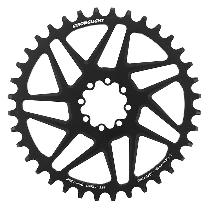 Plateau VTT Stronglight Direct Mount 8 trous pour SRAM SX-NX-GX mono noir 12 v narrow wide – 36 dents