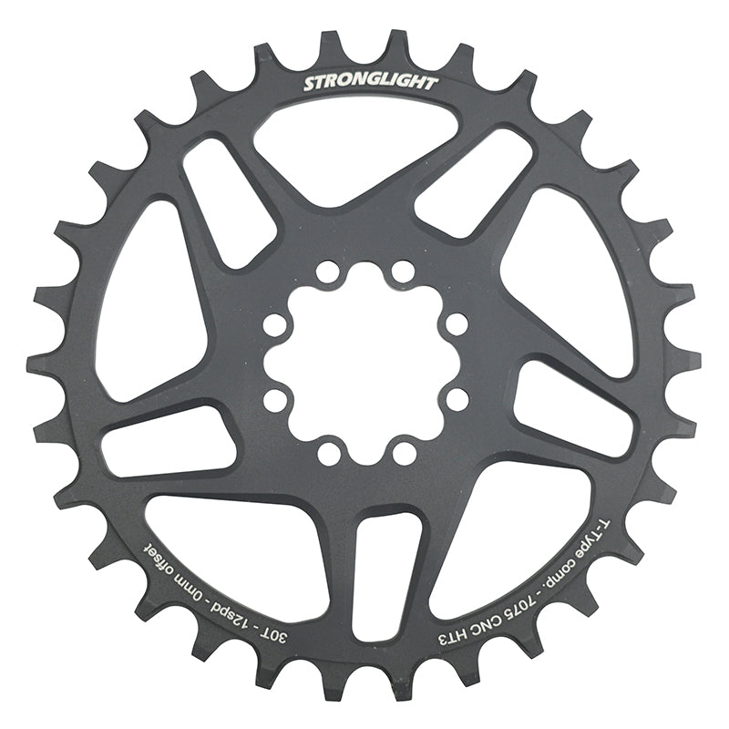Plateau VTT Stronglight Direct Mount 8 trous pour SRAM X01-XX1 mono noir HT3 12 v narrow wide – 30 dents