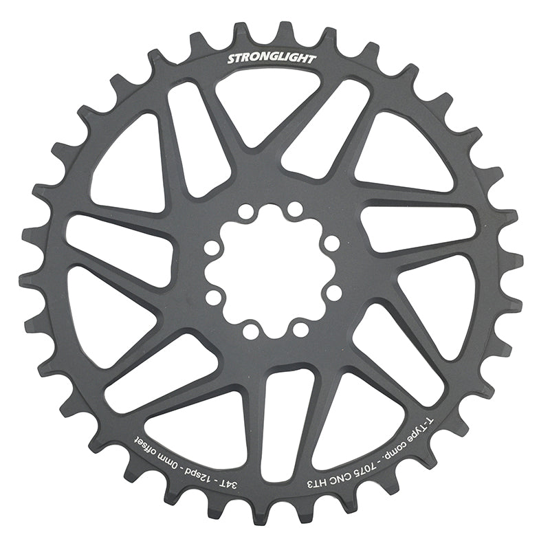 Plateau VTT Stronglight Direct Mount 8 trous pour SRAM X01-XX1 mono noir HT3 12 v narrow wide – 34 dents