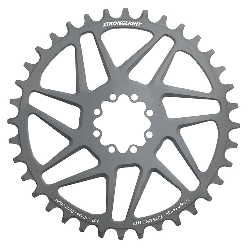 Plateau VTT Stronglight Direct Mount 8 trous pour SRAM X01-XX1 mono noir HT3 12 v narrow wide – 36 dents