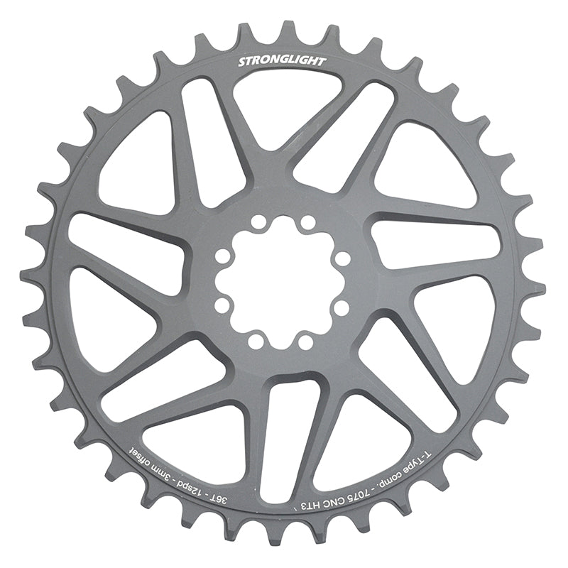 Plateau VTT Stronglight Direct Mount 8 trous pour SRAM X01-XX1 mono noir HT3 12 v narrow wide déport 3 mm – 36 dents