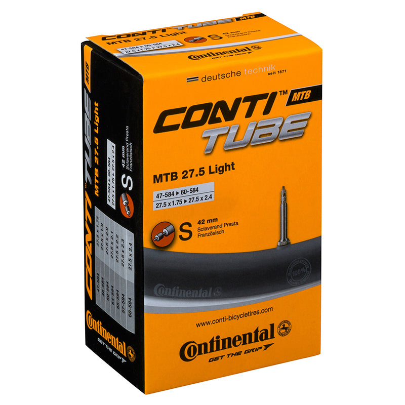 Chambre à air 27,5 x 1,75-2,40 Continental MTB valve Presta obus démontable 42 mm