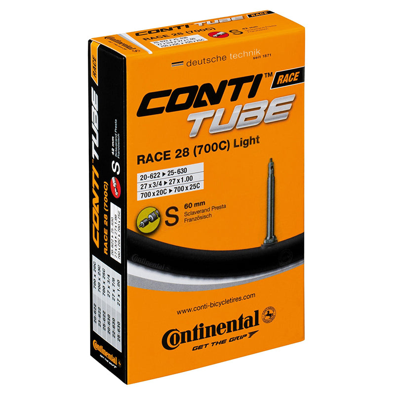 Chambre à air 700 x 20-25 Continental Race Light valve Presta obus démontable 60 mm
