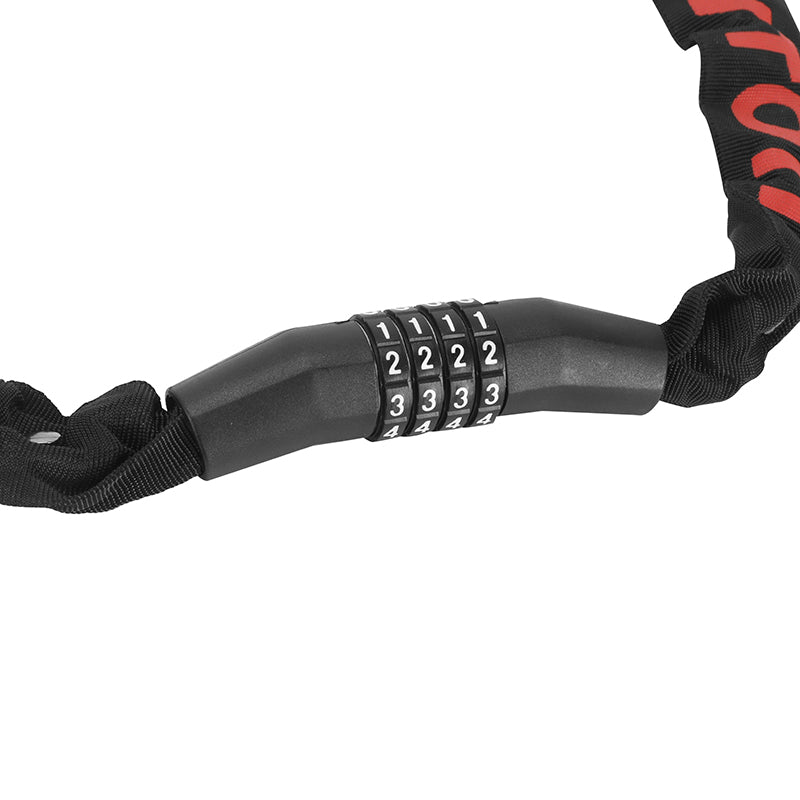 Antivol chaîne à combinaison Newton Ø 5,5 mm 1 m noir – code 4 chiffres – vue 2