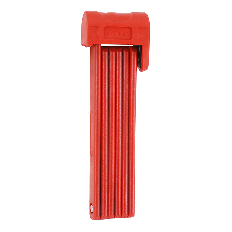 Antivol pliant à clé Newton 6 mm 85 cm rouge avec support – vue 2