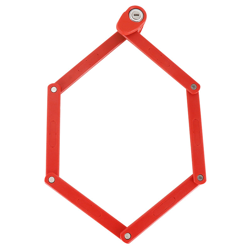 Antivol pliant à clé Newton 6 mm 85 cm rouge avec support – vue 3