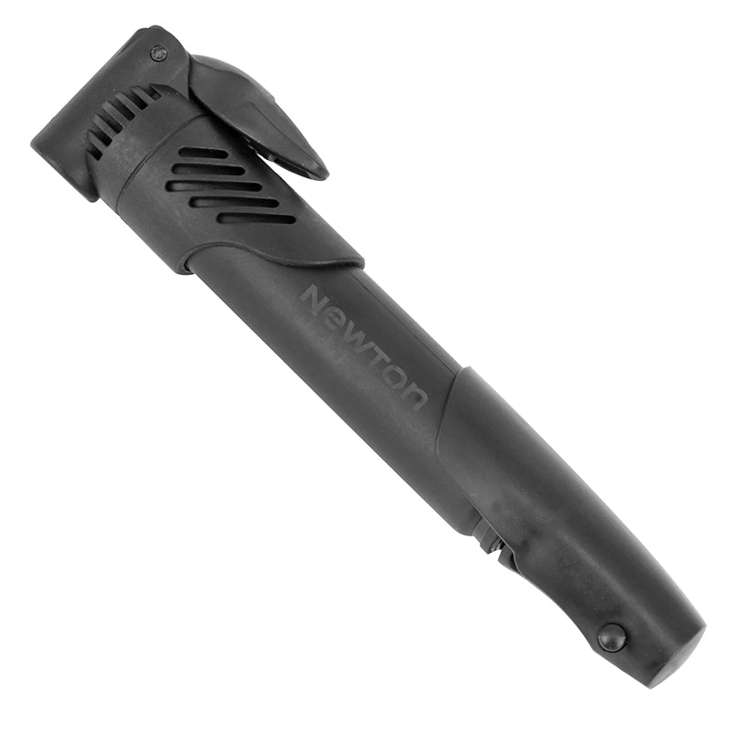 Mini pompe route-VTT Newton télescopique résine noire avec poignée en T