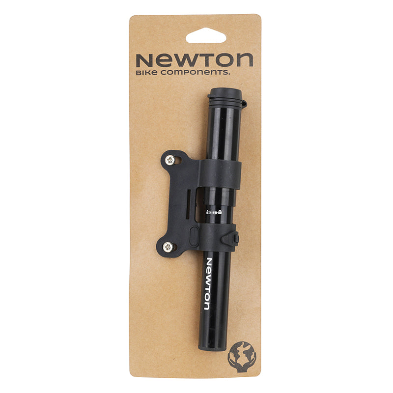 Mini pompe route Newton alu noire 8 bars avec flexible rétractable – vue 5
