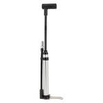 Mini pompe à pied route Newton alu gris-noir pied pliable 8 bars