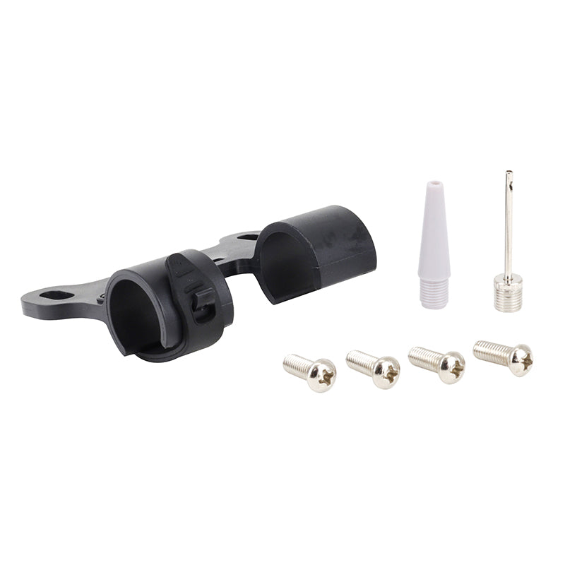 Mini pompe à pied route Newton alu gris-noir pied pliable 8 bars – vue 4