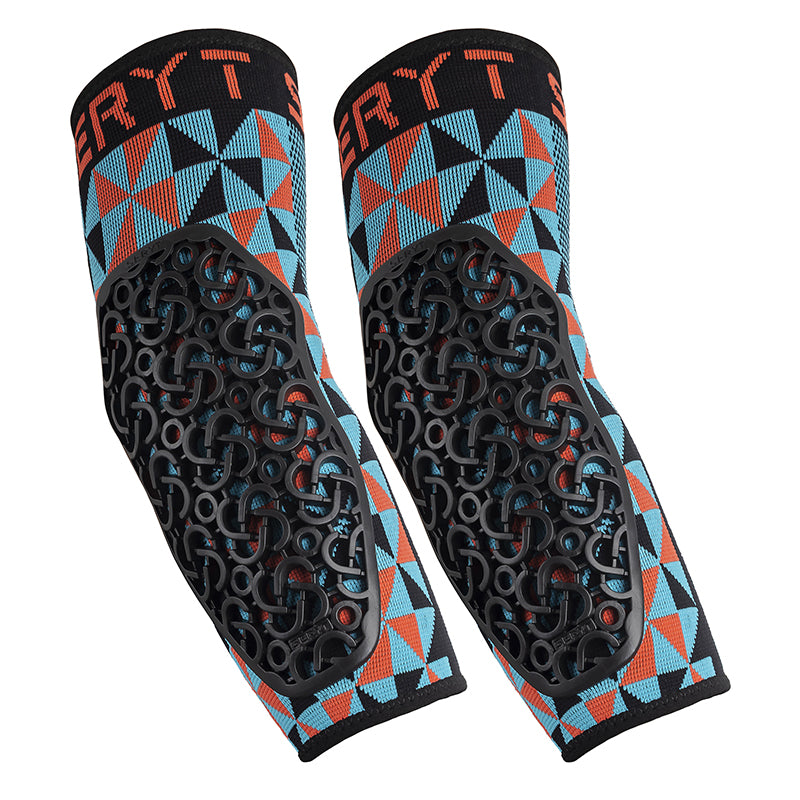 Coudières VTT Seryt Flow – CE niveau 2 (paire) – Arlecchino bleu clair-rouge M