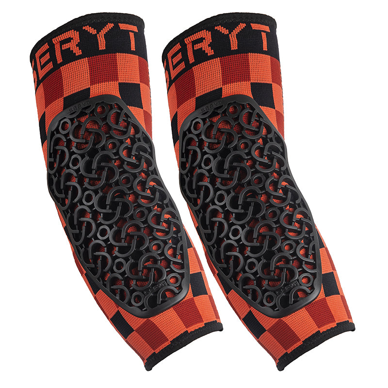Coudières VTT Seryt Flow – CE niveau 2 (paire) – Checker damier rouge-noir S