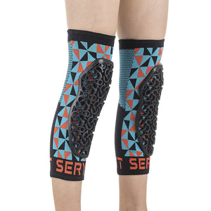 Genouillères VTT junior Seryt Flow Arlecchino bleu-vert (paire) – L-XL