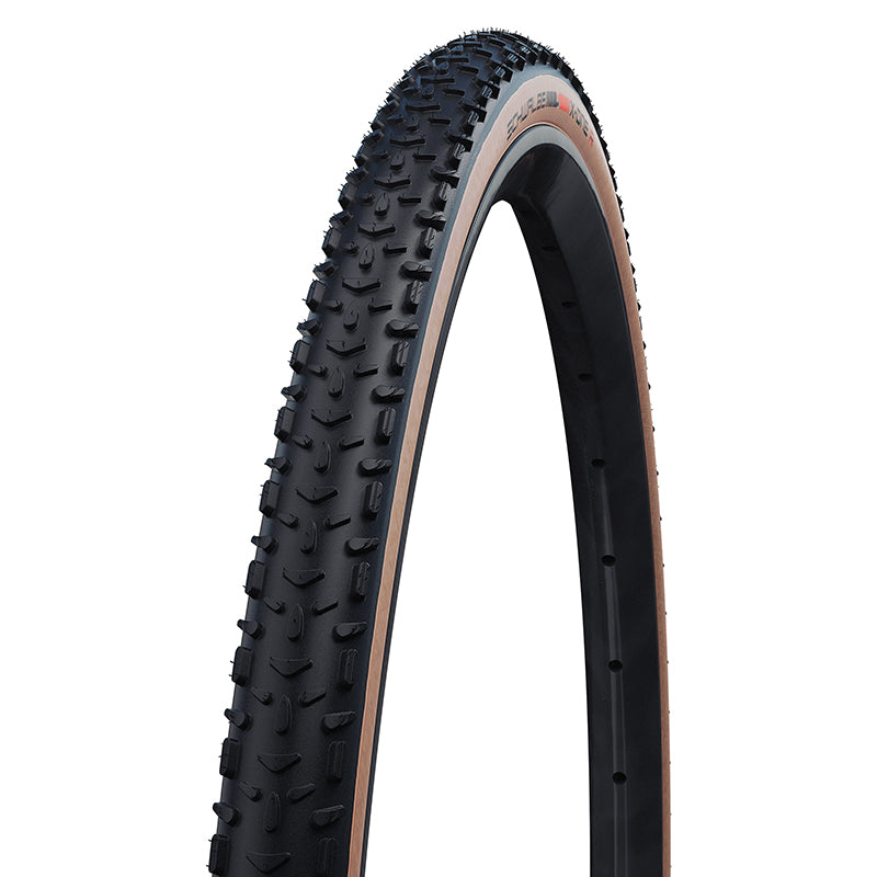 Pneu cyclocross Schwalbe X-One R noir-beige tringle souple tubeless ready – 27,5 x 1,30 (33-584)