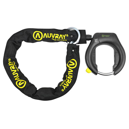 Antivol fer à cheval Auvray Evolock noir avec chaîne Ø 8,5 mm 90 cm