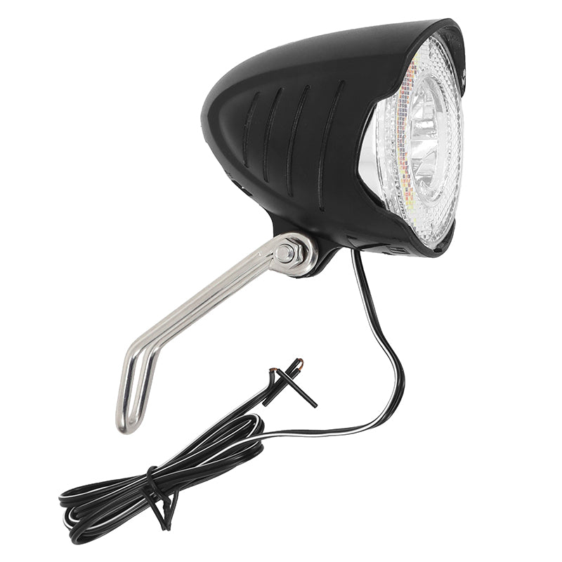 Éclairage avant dynamo P2R city LED 30 lux noir fixation fourche