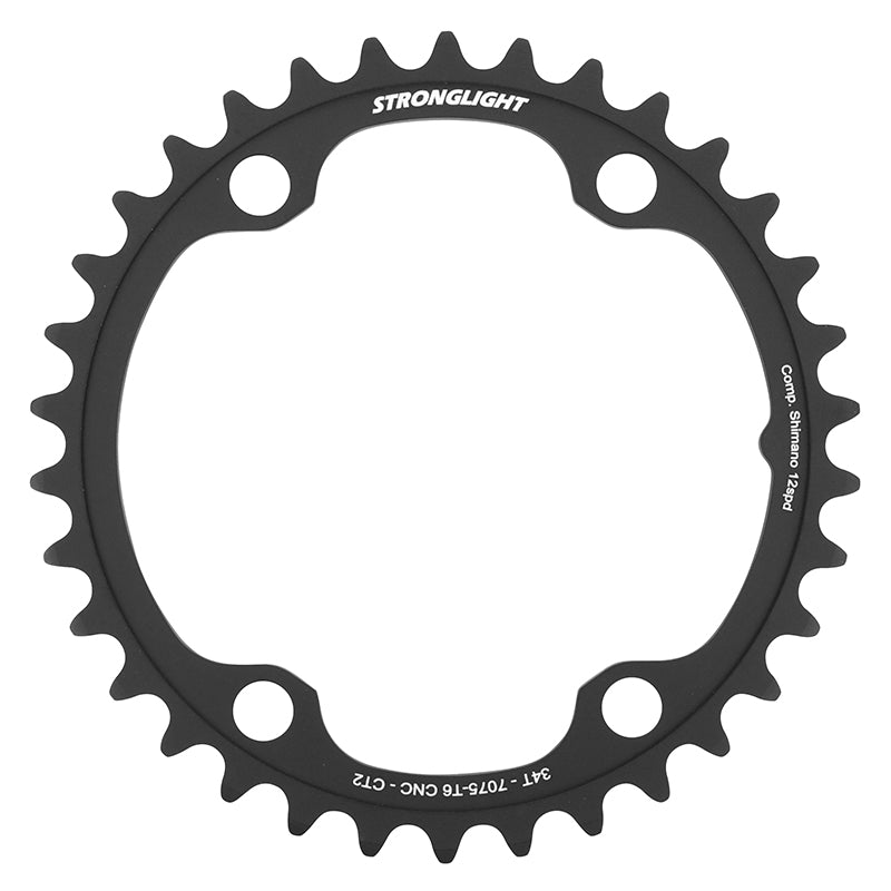 Plateau route Stronglight 4 branches 110 mm pour Shimano Dura-Ace 9200 intérieur noir CT2 12 v – 34 dents