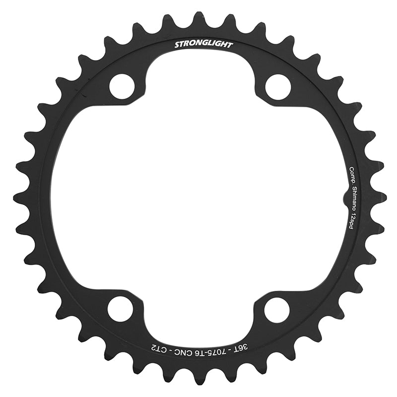 Plateau route Stronglight 4 branches 110 mm pour Shimano Dura-Ace 9200 intérieur noir CT2 12 v – 36 dents