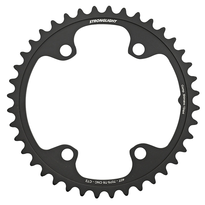 Plateau route Stronglight 4 branches 110 mm pour Shimano Dura-Ace 9200 intérieur noir CT2 12 v – 40 dents