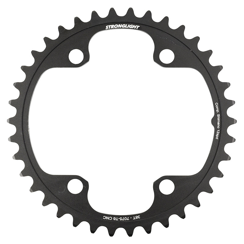 Plateau route Stronglight 4 branches 110 mm pour Shimano 105-Ultegra-Dura-Ace intérieur noir 12 v – 38 dents