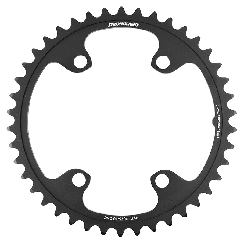 Plateau route Stronglight 4 branches 110 mm pour Shimano 105-Ultegra-Dura-Ace intérieur noir 12 v – 42 dents
