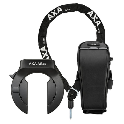 Antivol fer à cheval AXA Atlas noir avec chaîne Plug 1,30 m