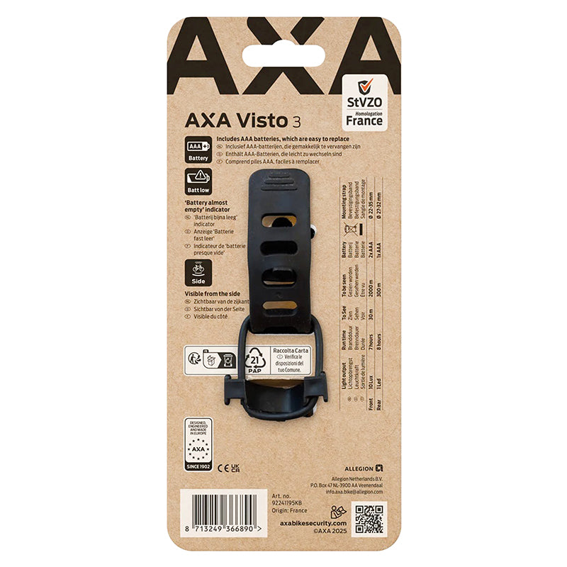 Kit éclairage à piles AXA Visto 3 LED noir – vue 12