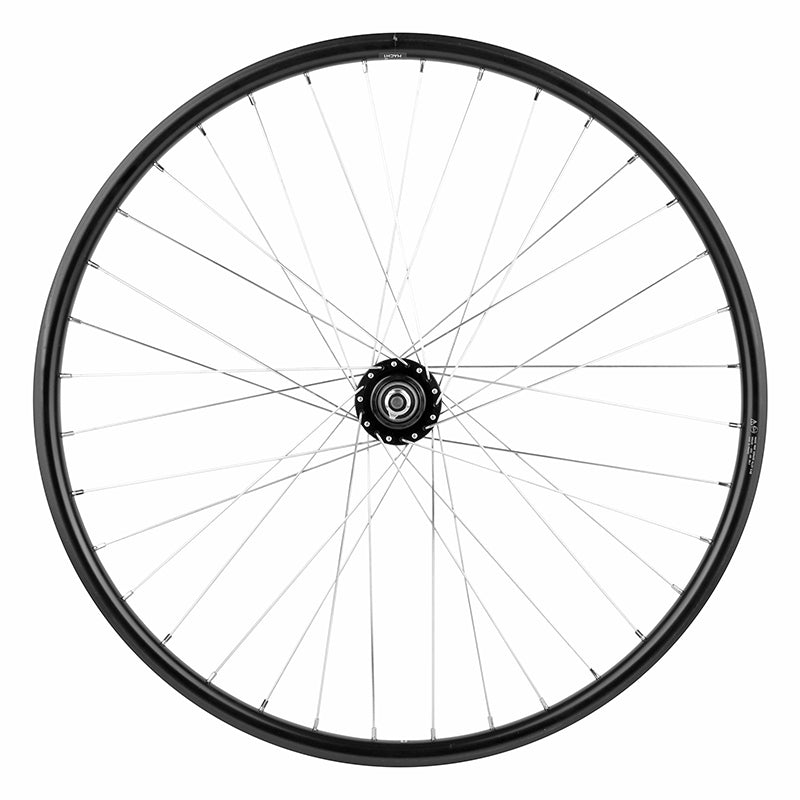 Roue avant VTT 26" disque 6 trous noire axe plein – vue 2