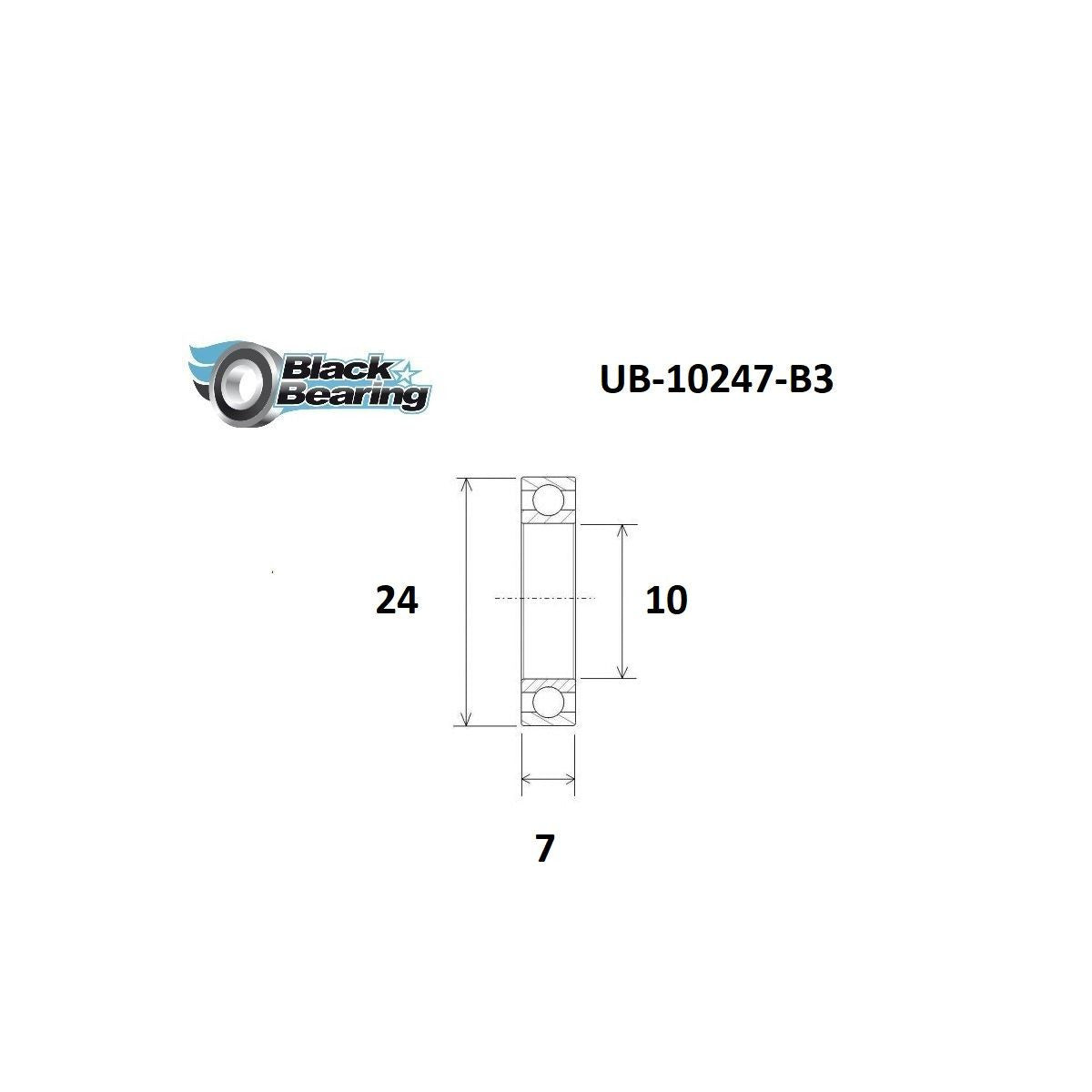 Roulement 10 x 24 x 7 mm BLACKBEARING