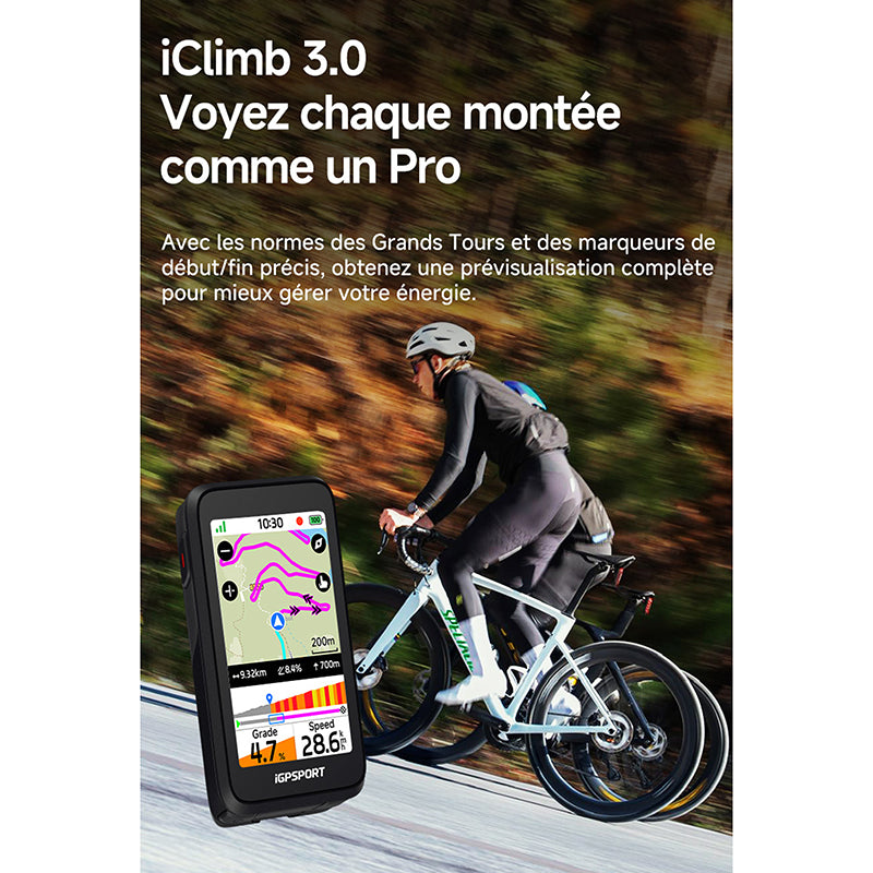 GPS compteur iGPSport BiNavi Air couleur tactile cartographie – vue 10