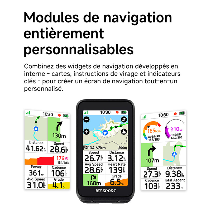 GPS compteur iGPSport BiNavi Air couleur tactile cartographie – vue 11
