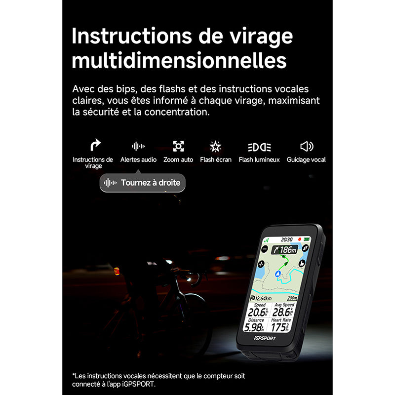 GPS compteur iGPSport BiNavi Air couleur tactile cartographie – vue 13