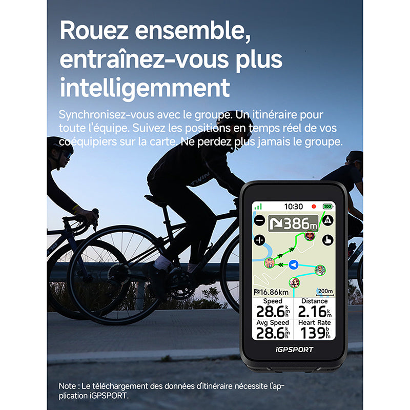 GPS compteur iGPSport BiNavi Air couleur tactile cartographie – vue 16