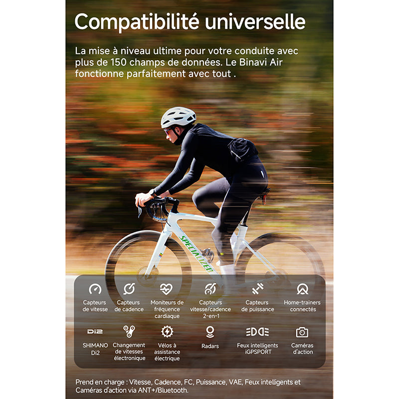 GPS compteur iGPSport BiNavi Air couleur tactile cartographie – vue 18