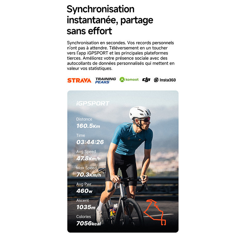 GPS compteur iGPSport BiNavi Air couleur tactile cartographie – vue 20