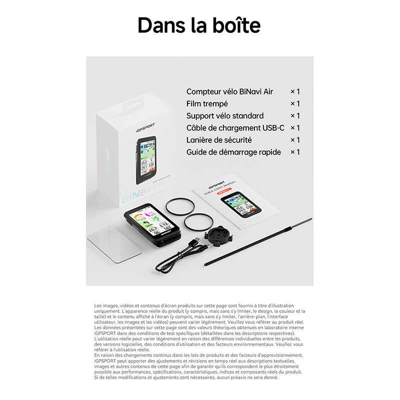 GPS compteur iGPSport BiNavi Air couleur tactile cartographie – vue 22
