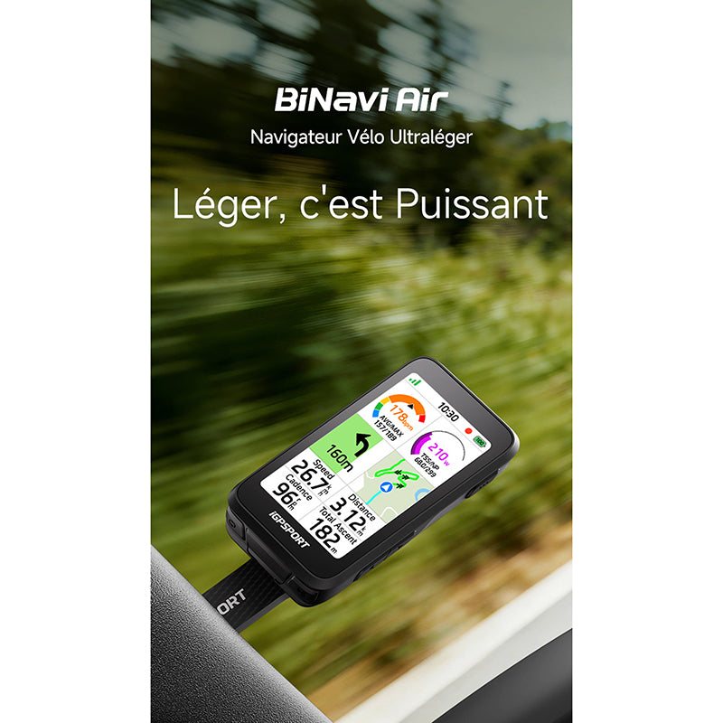 GPS compteur iGPSport BiNavi Air couleur tactile cartographie – vue 36