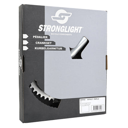 Pédalier route Stronglight Impact 9-10 vitesses argent 165 mm 46-34-24