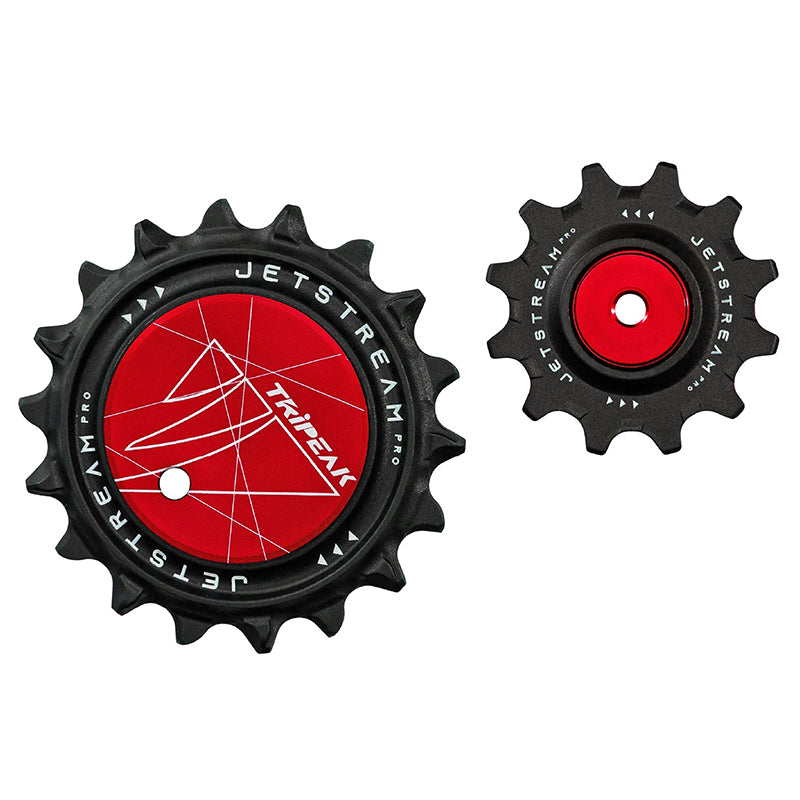 Galets Tripeak AOPW Aero céram. 12-18 dents 12x2 v pour Shimano 12 v et SRAM AXS E1 – Rouge