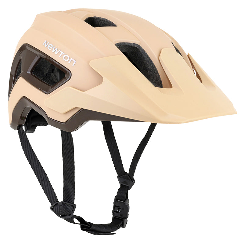 Casque VTT Newton Corsica visière réglable – Crème-marron 55-58