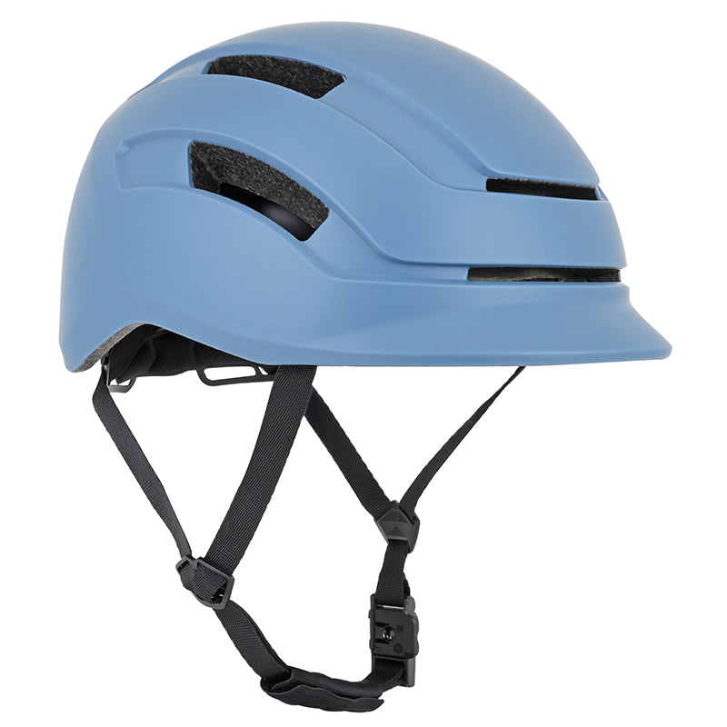 Casque vélo urbain Newton Commuter avec éclairage USB – Bleu mat 55-58