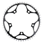 Plateau route Stronglight 5 branches 130 mm extérieur noir-argent 9-10 v – 52 dents