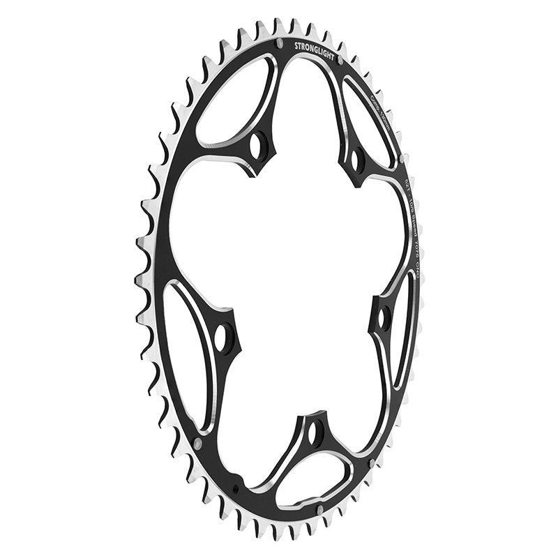 Plateau route Stronglight 5 branches 130 mm extérieur noir-argent 9-10 v – 52 dents – vue 3