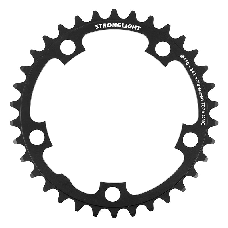 Plateau route Stronglight 5 branches 110 mm intérieur noir 9-10 v – 34 dents