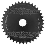 Plateau VAE Stronglight Direct Mount pour Bosch 3e gén. mono noir déport 1.5 mm plein avec pare-chaîne Hebie – 38 dents