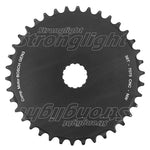 Plateau VAE Stronglight Direct Mount pour Bosch 3e gén. mono noir narrow wide déport 1.5 mm plein avec rondelle de déport – 38 dents