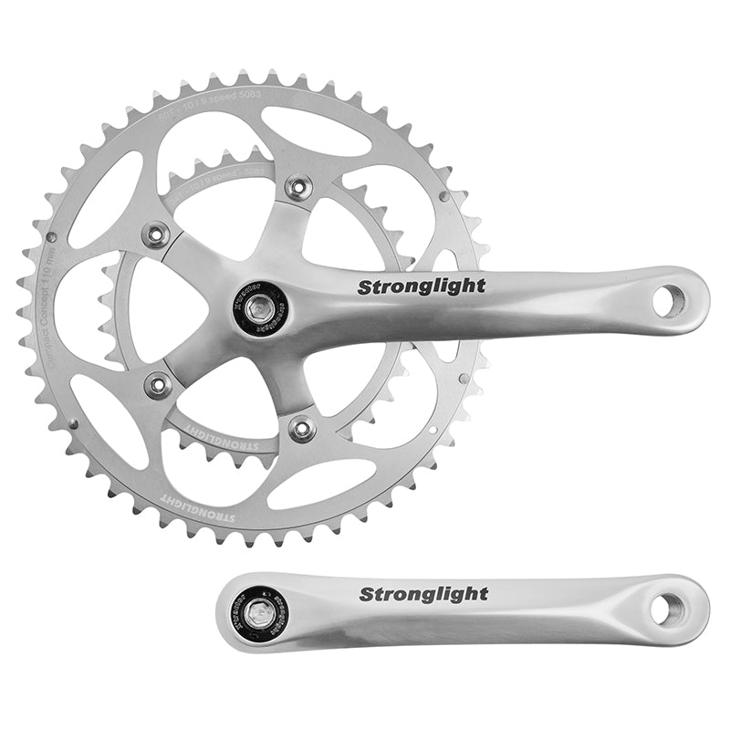 Pédalier route Stronglight Impact 9-10 v argent axe carré – 170 mm 50-34