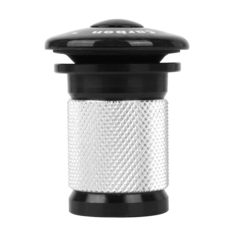 Bouchon de direction Stronglight carbone noir 1"1/8 double étoile – vue 2